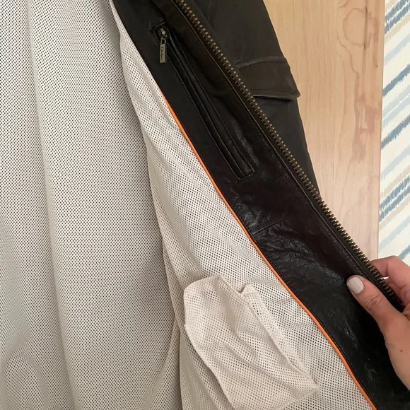 100% Genuine Lambskin Leather Moto Jacket (Men’s) by Cole Haan - Picture 6 of 9